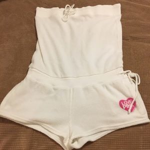 White VS PINK romper with pink detail. :)